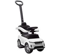 AIYAPLAY LAND ROVER DISCOVERY Licensed Baby Push Car, 2-in-1 Ride on Car with Push Handle and Safety Guardrail, White