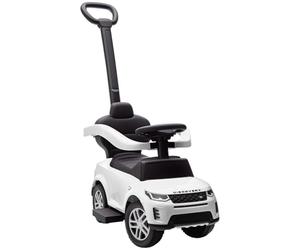 AIYAPLAY Land Rover Discovery Licensed Ride On Car 2-in-1 Push Car White