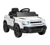 AIYAPLAY Land Rover Licensed 12V Kids Ride on Car with Remote, Suspension, Slow Start, 3 Speeds, Lights, Music, Horn, White