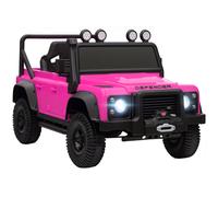 AIYAPLAY Land Rover Licensed Electric Car for Kids, 12V Battery-Powered Kids Ride On Car with Remote Control, Music, Horn, Suspension Wheels, LED Lights, Off-Road Toy for 3-5 Years Old, Pink Pink