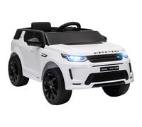 AIYAPLAY Land Rover Licensed Kids Electric Car W/ Remote Music - White/Black - White | TJ Hughes