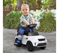 AIYAPLAY Land Rover Licensed 6V Kids Electric Ride On Car, 2-in-1 Sliding Car, Battery Powered Car with Headlights, Music, Horn, for 18-60 Months, White