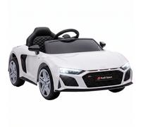 AIYAPLAY Licensed Audi R8 Spyder 12V Electric Car for Kids with Remote Control, Dual Motors, Rear Suspension, Soft Start, White