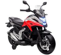 AIYAPLAY Licensed Honda 12V Kids Electric Motorbike for 3-6 Years Red | Ride on Motorcycle, Training Wheels, Soft Start, Battery Display, Headlights, Music, USB, MP3, for Boys Girls