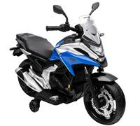 AIYAPLAY Licensed Honda 12V Kids Electric Motorbike with Training Wheels, Soft Start, Headlights, Music for 3-6 Years, Blue