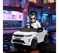 Aiyaplay Licensed Land Rover, Kids Electric Car W/ Remote, Music, White