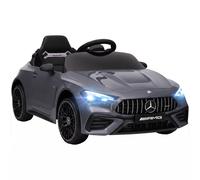 AIYAPLAY Licensed Mercedes AMG Kids Electric Car, 12V Ride On Car with Dual Motors, Remote Control for 3-6 Years, Grey