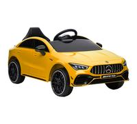 AIYAPLAY Mercedes-AMG CLA 45 Licensed 12V Kids Electric Car Ride on Car w/ Remote, Suspension Lights Music Horn - Yellow