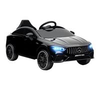 AIYAPLAY Mercedes Benz Licensed 12V Electric Car for Kids, Kids' Electric Ride on with Remote Control, Transport Wheels, Spring Suspension, LED Lights Music, for 3-6 Years - Black