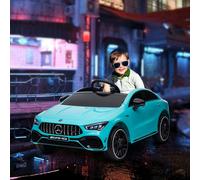 AIYAPLAY Mercedes-AMG CLA 45 Licensed 12V Ride on Car w/ Music - Light Blue, Blue