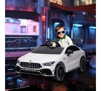 AIYAPLAY Mercedes-Benz AMG CLA 45 Licensed 12V Ride on Car w/ Music - White