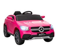 AIYAPLAY Mercedes-Benz GLC Coupe Licensed Kids Ride on Car, 12V Battery Powered Kids Electric Car with Remote Control, Soft Start, LED Light, Music, MP3, 3 Speed, for 3-6 Years, Pink