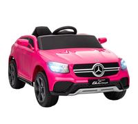 AIYAPLAY Mercedes-Benz GLC Coupe Licensed Kids Ride on Car, 12V Battery Powered Kids Electric Car with Remote Control, Soft Start, LED Light, Music, MP3, 3 Speed, for 3-6 Years, Pink