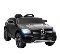 AIYAPLAY Mercedes-Benz GLC Coupe Licensed Kids Ride on Car, 12V Battery Powered Kids Electric Car with Remote Control, Soft Start, LED Light, Music, MP3, 3 Speed, for 3-6 Years, Black