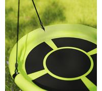 AIYAPLAY Nest Swing Seat - 100 cm Saucer Tree Swing Set for Kids - Purple - Green | TJ Hughes