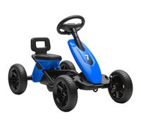 AIYAPLAY Pedal Go Kart for Kids 2-5 Years, with Silent EVA Wheels, Metal Frame, Blue