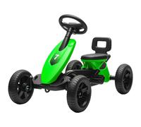 AIYAPLAY Pedal Go-Kart For Kids With Silent EVA Wheels - Metal Frame - Green | TJ Hughes
