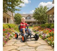 AIYAPLAY Pedal Go Kart, Kids Ride on Race Car Sporty Design with Steel Frame, Go Kart for Kids Ages 2-5 Years, Black