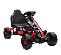 AIYAPLAY Pedal Go Kart, Ride on Racer with Freewheel System, Brake, Non-Slip EVA Wheels, Metal Frame, Go Kart for Kids Ages 3-6 Years, Red Red