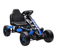 AIYAPLAY Pedal Go Kart, Ride on Racer with Freewheel System, Brake, Non-Slip EVA Wheels, Metal Frame, Go Kart for Kids Ages 3-6 Years, Blue