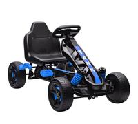 AIYAPLAY Pedal Go Kart, Ride on Racer with Freewheel System, Brake, Non-Slip EVA Wheels, Metal Frame, Go Kart for Kids Ages 3-6 Years, Blue Blue