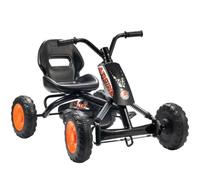 AIYAPLAY Pedal Go Kart Sporty Design Steel Frame Ages 2-5 Years Black