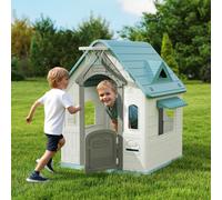 Aiyaplay Playhouse For Kids Outdoor Indoor, 5 In 1 Garden House, Beige