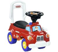 AIYAPLAY Foot-to-Floor Ride-on Fire Truck with Under Seat Storage and Lights - Red, Red