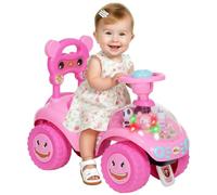 AIYAPLAY Ride on Toy - Foot to Floor Design with Music - Light - Horn - Pink - Pink | TJ Hughes