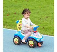 AIYAPLAY Ride on Toy, Foot to Floor Design with Music, Light, Horn, Blue