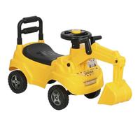 AIYAPLAY Ride On Tractor Digger with Under Seat Storage for 1-3 Y Yellow | Toddler Excavator Toy Car, Pretend Play Construction Truck, Adjustable Bucket, Horn