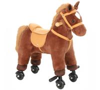 Rocking Horse, Plush Ride On Horse with Hoof for Kids 3-8 Years