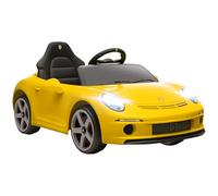 AIYAPLAY RUF GT Licensed Electric Car for Kids, 12V Kids Ride on Car with Suspension System, Remote Control, Music, Horn, USB, Slow Start and Safety Belt for 3-5 Years Old Boys and Girls, Yellow