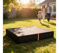 AIYAPLAY Sandbox Cover, Square Sandpit Cover with Drawstring & Elastic Band in Black AIYAPLAY Black