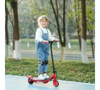 AIYAPLAY Electric Scooter for 6-14 with Dual Brakes & Colourful Light, Red, Red