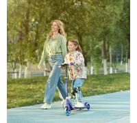 AIYAPLAY Scooter for Kids Ages 3-8, Folding Kick Scooter with Adjustable Handle, 2 Light up Wheels, Handbrake & Rear Brake - Blue - Kids Scooter