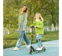 AIYAPLAY Scooter for Kids, Folding Light up Kick Scooter with Adjustable Handle in Black AIYAPLAY Black