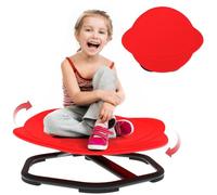 AIYAPLAY Planet-Shaped Kids Swivel Chair, Sensory Spinning Chair, Red, Red