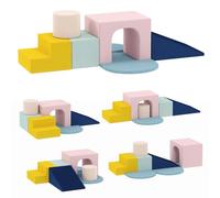 AIYAPLAY Soft Play Set 8 Piece Foam Blocks for Toddler 0.5-3 Years Blue