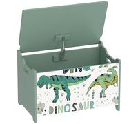 AIYAPLAY Storage Chest, Wooden Toy Chest with Lid, Flip-Top, Security Hinges and Anti-Pinch Design for Kids, Green