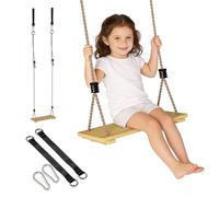 AIYAPLAY Swing Seat with Adjustable Wooden Seat for Kids - Natural Wood - 1 - 40 x 16 x 180 cm
