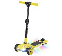AIYAPLAY Three-Wheel Foldable Electric Scooter for Kids Aged 6-10 Years, Yellow