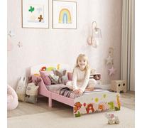 AIYAPLAY Girl's Toddler Bed, Cute Animal-Themed Kids Bed Frame, 143 x 77 x 60cm in Pink | Size: 1 Pack AIYAPLAY Pink 1 Pack