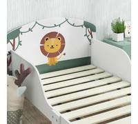 AIYAPLAY Lion Themed Green Kids Storage Bed Frame - Size: 60 x 77 x 150cm - Wilko