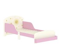 AIYAPLAY Toddler Bed with Storage, Guardrails, Sun Design, for Ages 3-8 Years, Fits 140 x 70cm Mattress,