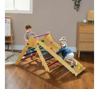 AIYAPLAY Toddler Climbing Frame, Wooden Indoor Pikler Triangle Set