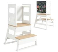 AIYAPLAY 2 in 1 Toddler Tower w/ Chalkboard - Safety Rail - for Kitchen - Sink | TJ Hughes