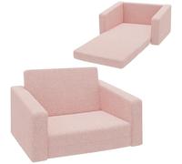 2 in 1 Kids Armchair, Foldable Recliner for 1.5-3 Years Old AIYAPLAY Pink One Size