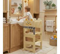 AIYAPLAY Toddler Step Stool with Chalkboard for Kitchen Counter, Natural AIYAPLAY Natural