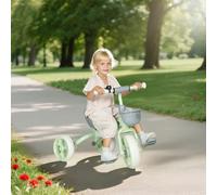 (Green) Toddler Tricycle with Front Basket for Ages 2-5 Years Boys and Girls